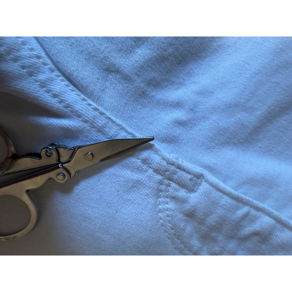 NYDJ‎ Sheri Slim Jeans Women's 8 White Stretch Denim Ankle Length NWT Flaw - Picture 11 of 11